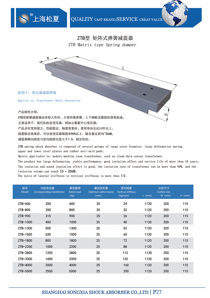 矩陣式彈簧減震器-變壓器專(zhuān)用